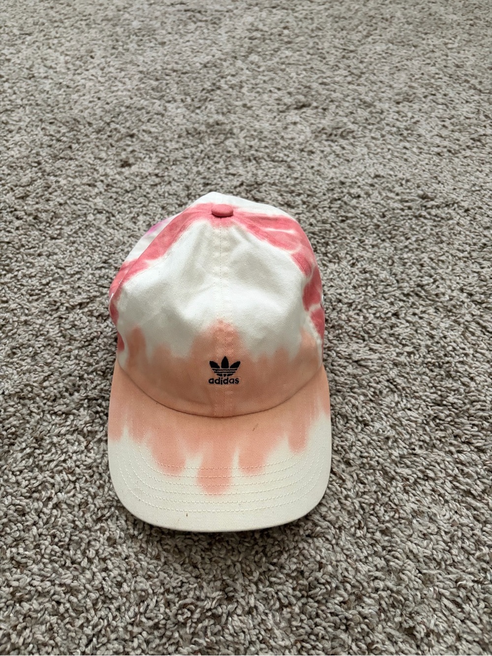 adidas Tie-Dye Pink White Peach Baseball Cap